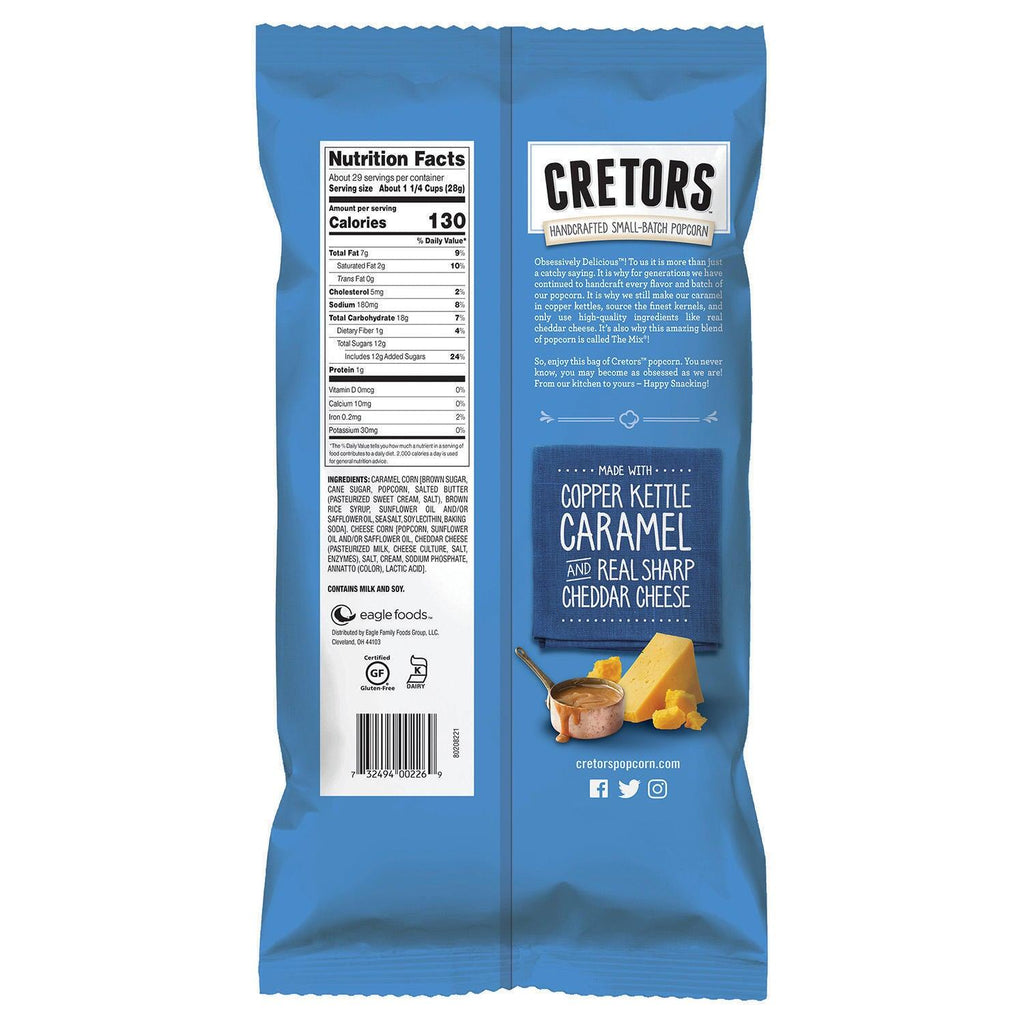 2 X G.H. Cretors the Mix Caramel and Cheddar Cheese Popcorn Mix *So Good!