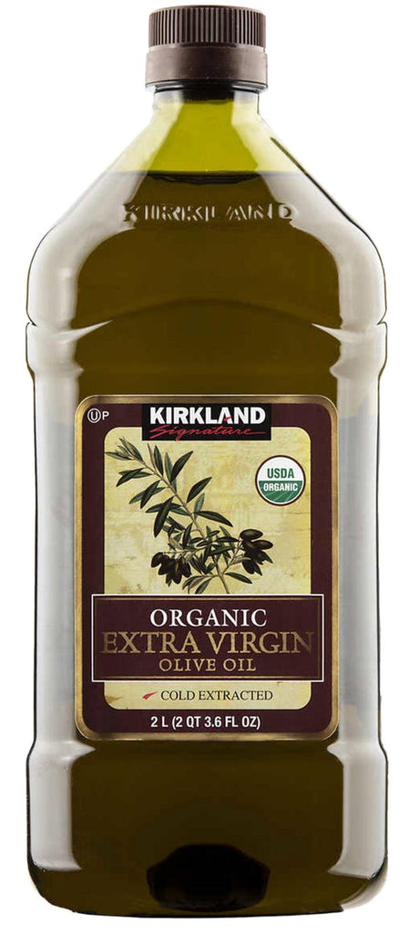 2 X Kirkland Signature Organic Extra Virgin Olive Oil *2 Liters Ea *TWO Bottles