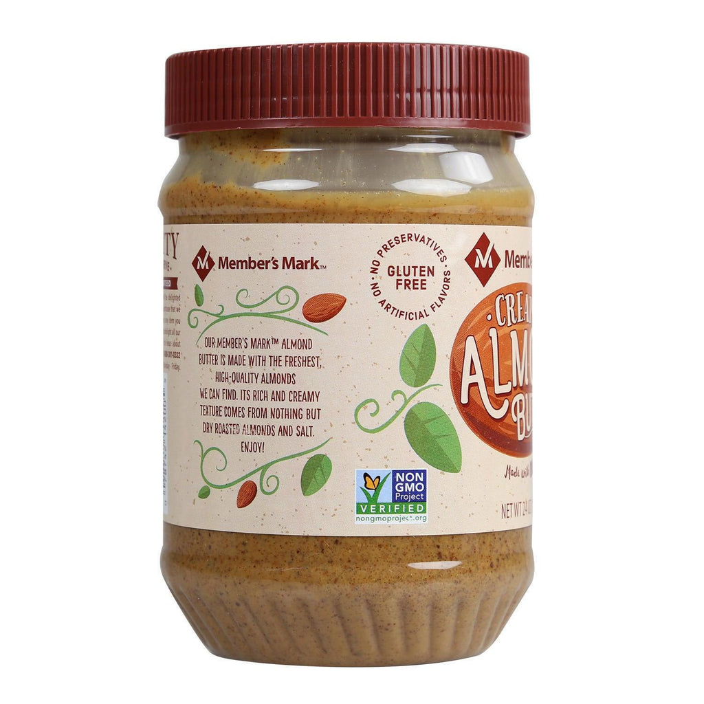 2 X Member&#039;S Mark Almond Butter 24 Oz *Only Two Ingredients Almonds and Salt