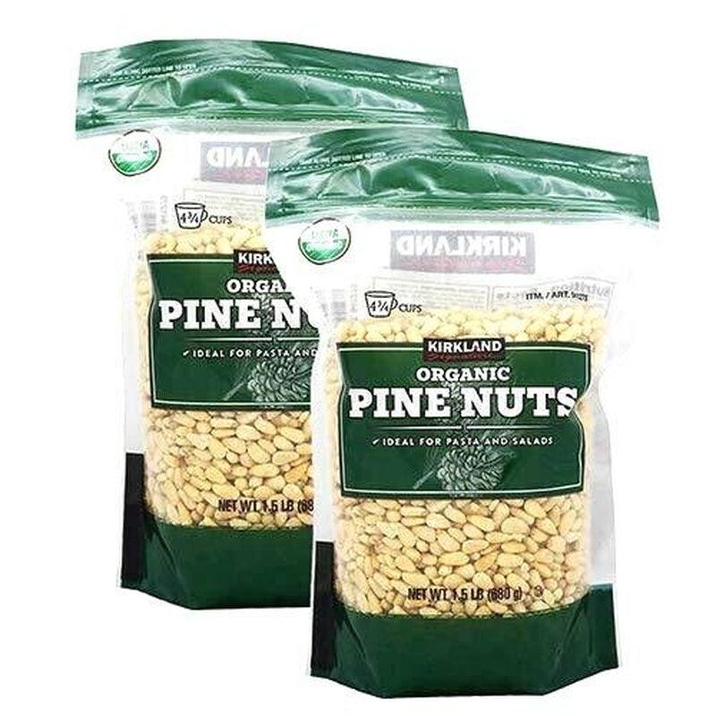 2 Packs Kirkland Signature Organic Pine Nuts 1.5 Lb Each Pack