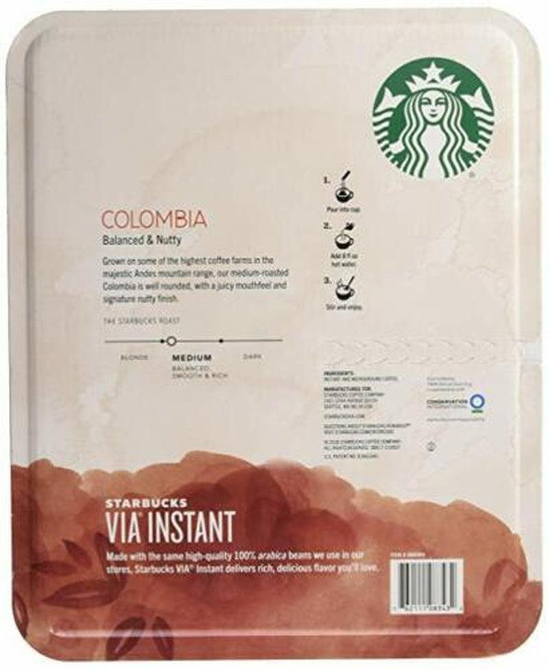 2 X Starbucks via Instant Columbia Coffee Medium Roast 26 Ct Each, Total 52 Ct