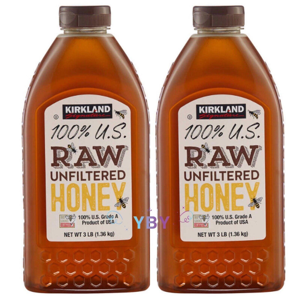 2 Packs Kirkland Signature Raw &amp; Unfiltered Honey 48 Oz Each