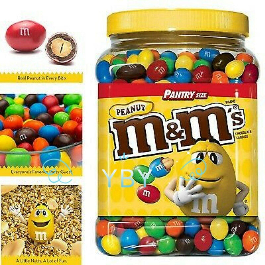 Bulk 2 Pack M&amp;M&#039;S Peanut Chocolate &amp; Milk Chocolate Candy Pantry Size 62 Oz Each