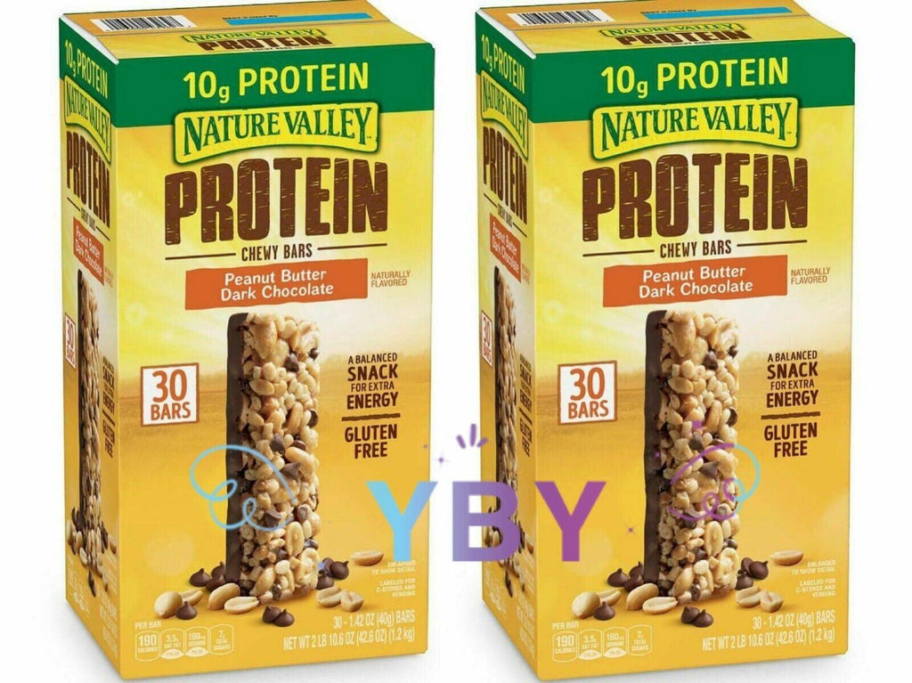 2 Packs Nature Valley Peanut Butter Dark Chocolate Chewy Bar 30 Ct 42.6 Oz Each