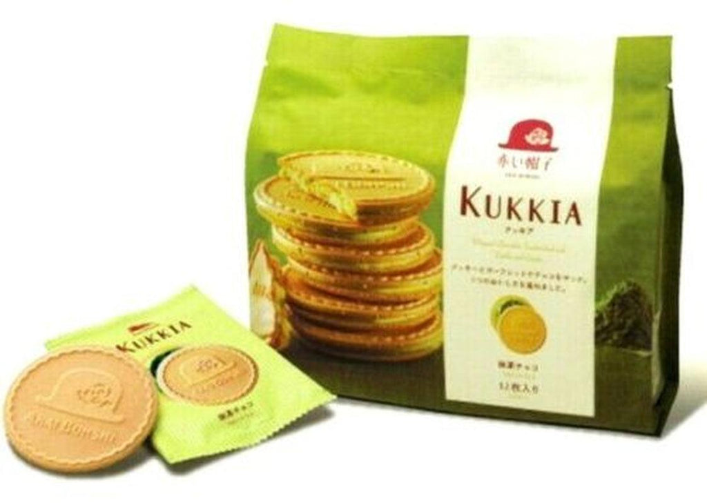 2 Packs Akai Bohshi Kukkia Matcha Chocolate Cookies Japan 12 Pcs 3.3 Oz Each