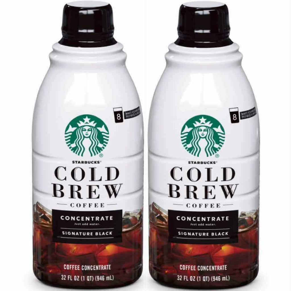 2 Bottles Starbucks Cold Brew Coffee Concentrate 32 Fl Oz Each,Total 64 Fl Oz