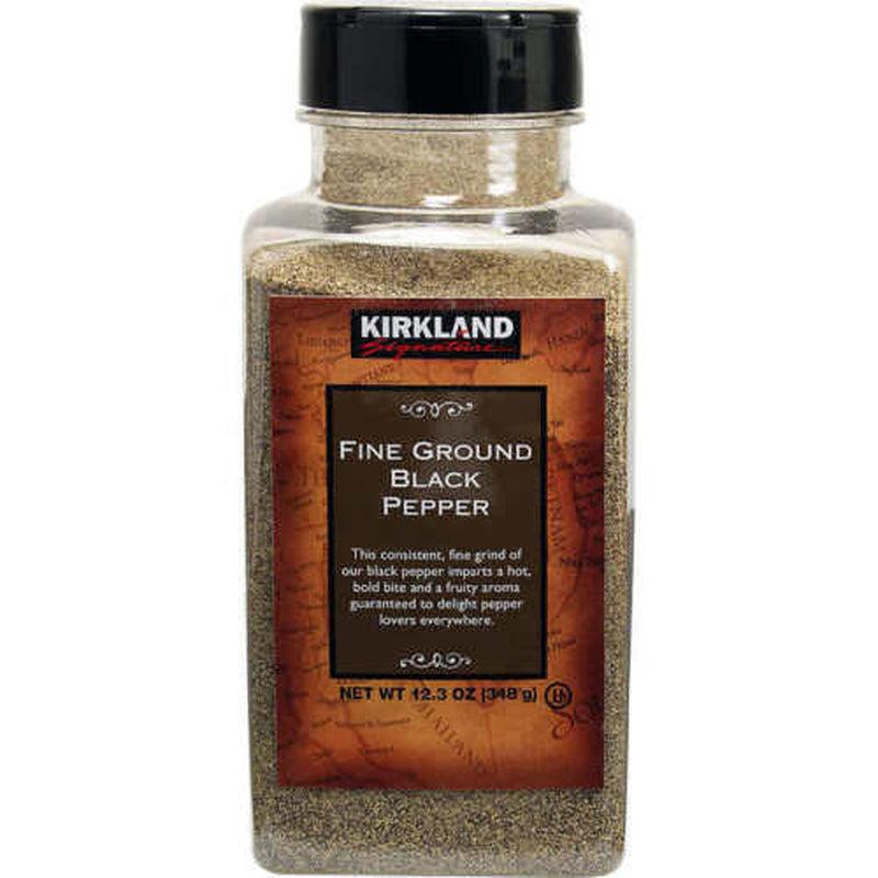 3 Jars Kirkland Signature Fine Ground Black Pepper 12.3 Oz Each Jar