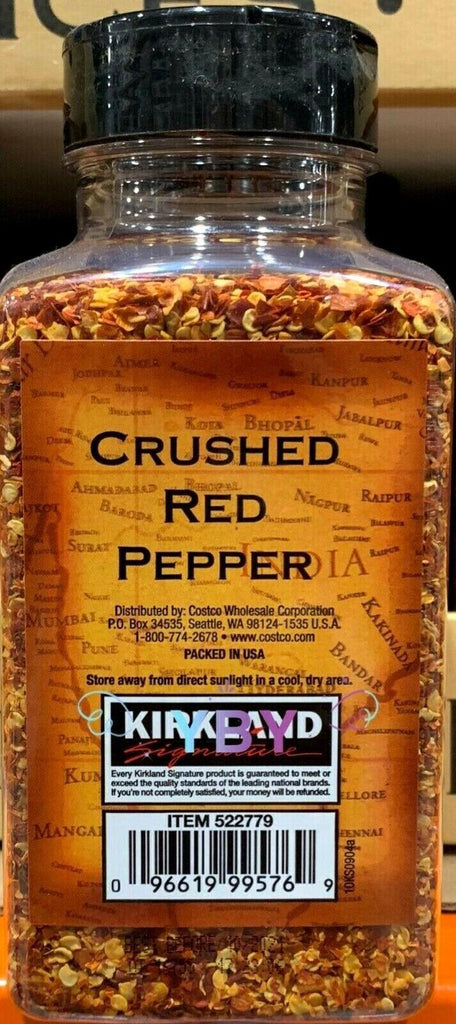 3 Jars Kirkland Signature Crushed Red Pepper 10 OZ Each Jar