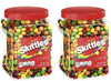 2 Jars Skittles Original Fruity Candy Jar Bite Size Candies 54 Oz Each Jar