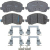 Acdelco Silver 14D1285CH Ceramic Front Disc Brake Pad Set with Hardware