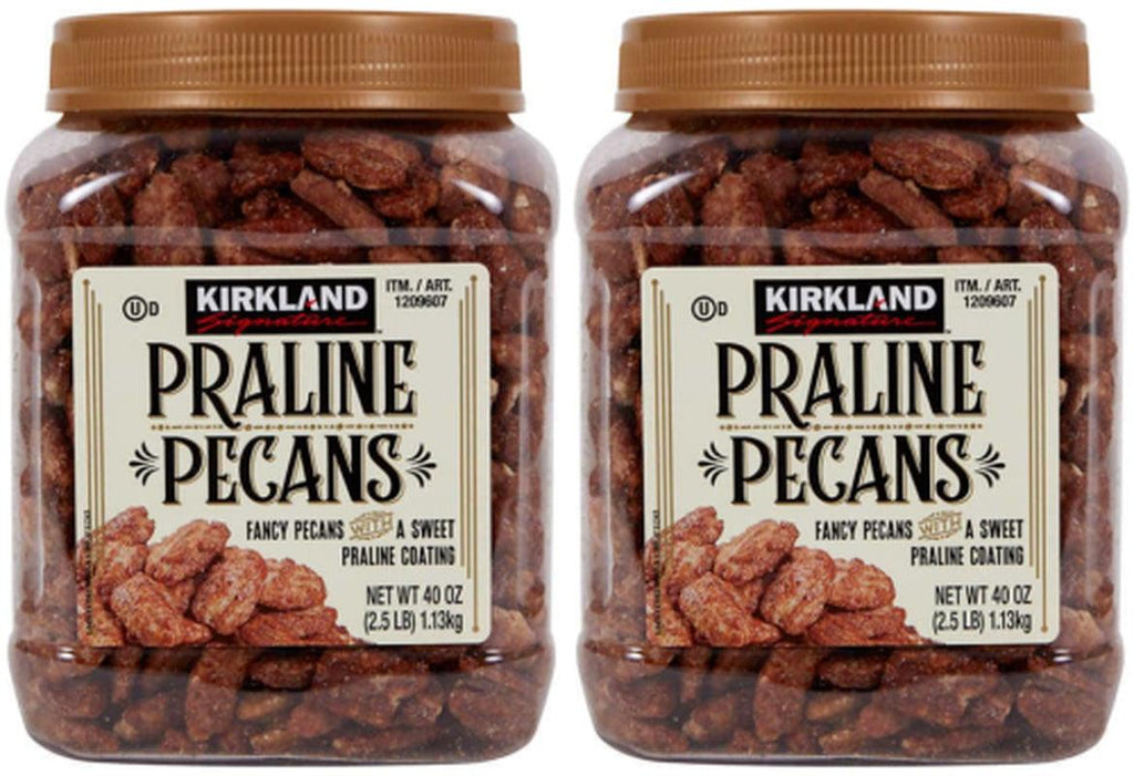 2 Pack Kirkland Signature Kosher Praline Pecans 2.5 LB 40 Oz Ea Pantry Jar