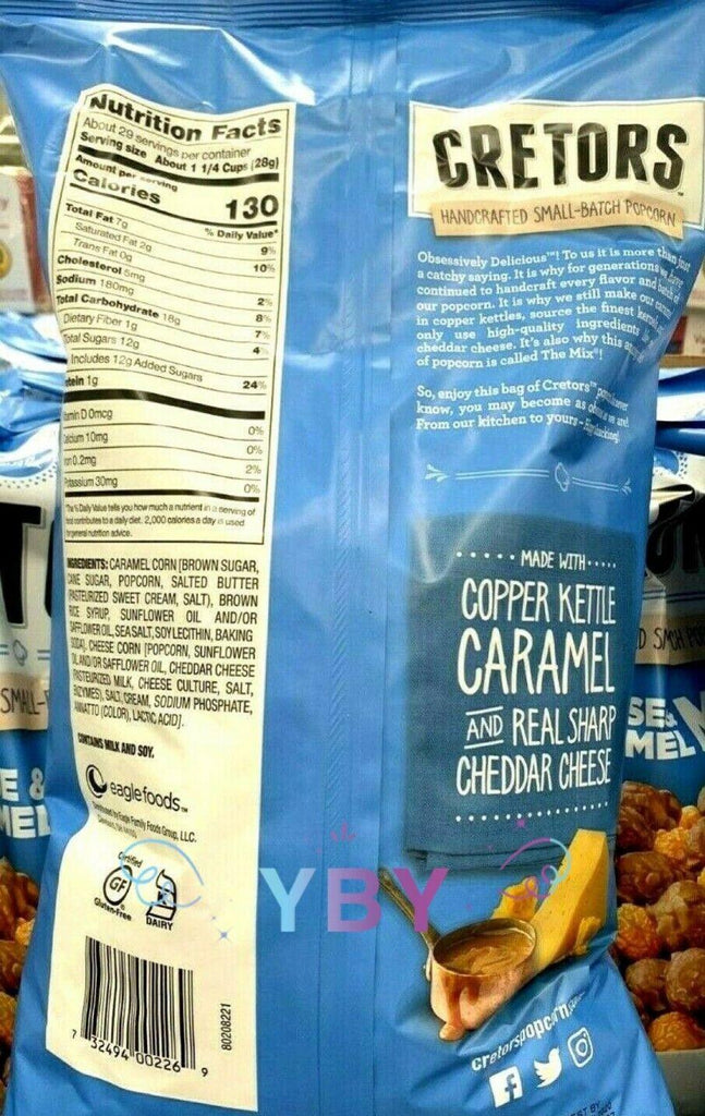 2 Packs G.H. Cretors Popped Corn Mix Party Size New Look 29 OZ Each Pack