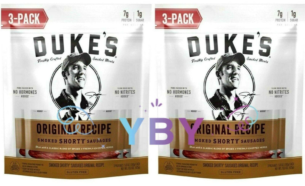 2 Packs Duke&#039;S Original Recipe Smoked Shorty Sausages 15 Oz Each Pack