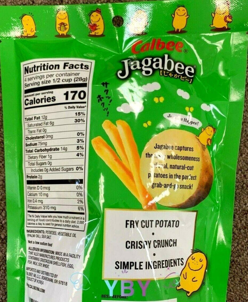 Calbee Jagabee Lightly Salted Thick Whole Fry Cut Potato Crisps 4 Oz **NEW**