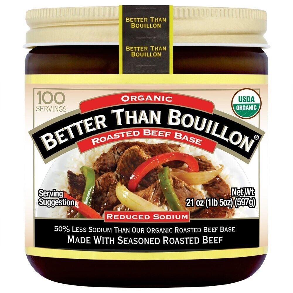 2 Packs Better than Bouillon Organic Roasted Beef Base Bouillon 21 Oz Each Pack