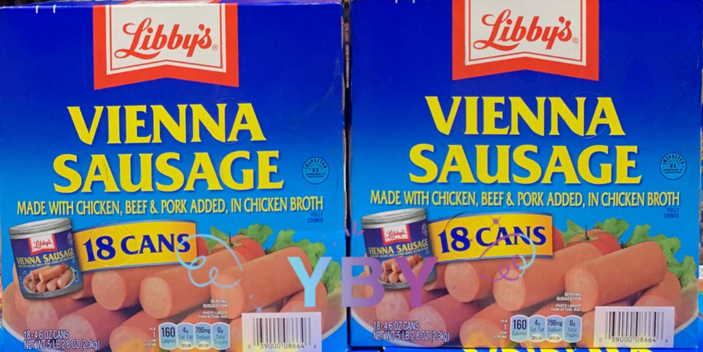 2 Packs Libby&#039;S Vienna Sausage 18 Cans 82.8 Oz Each Pack, Total 36 Cans