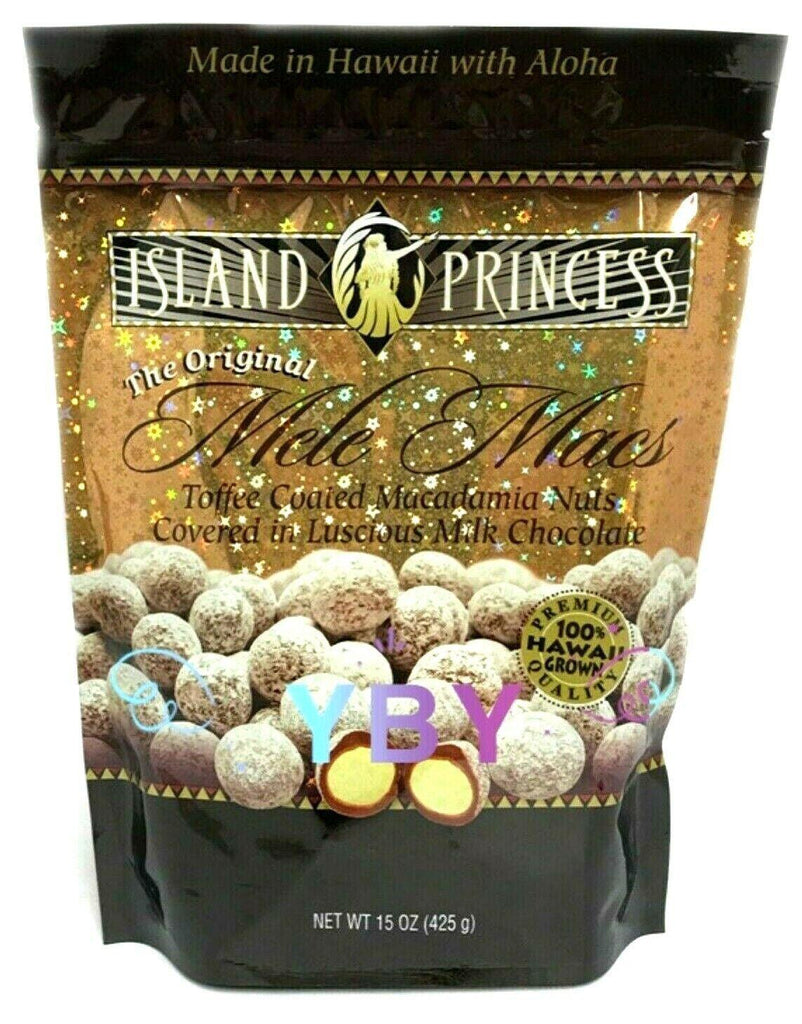 2 Packs Island Princess Mele Macs Chocolate Toffee Macadamia Nuts 15 Oz Each