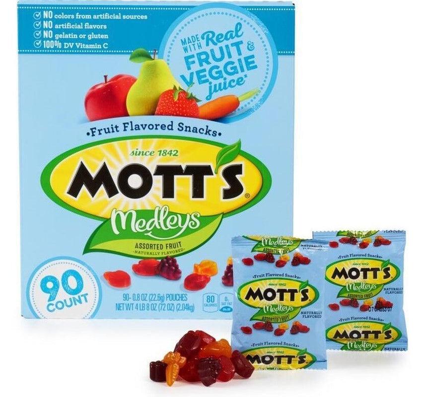 2 Packs Mott&#039;S Real Fruit and Veggie Juice Flavored Snacks Candy 90 Ct 72Oz Each