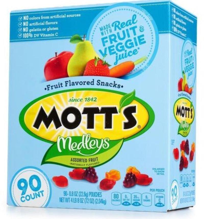 2 Packs Mott&#039;S Real Fruit and Veggie Juice Flavored Snacks Candy 90 Ct 72Oz Each