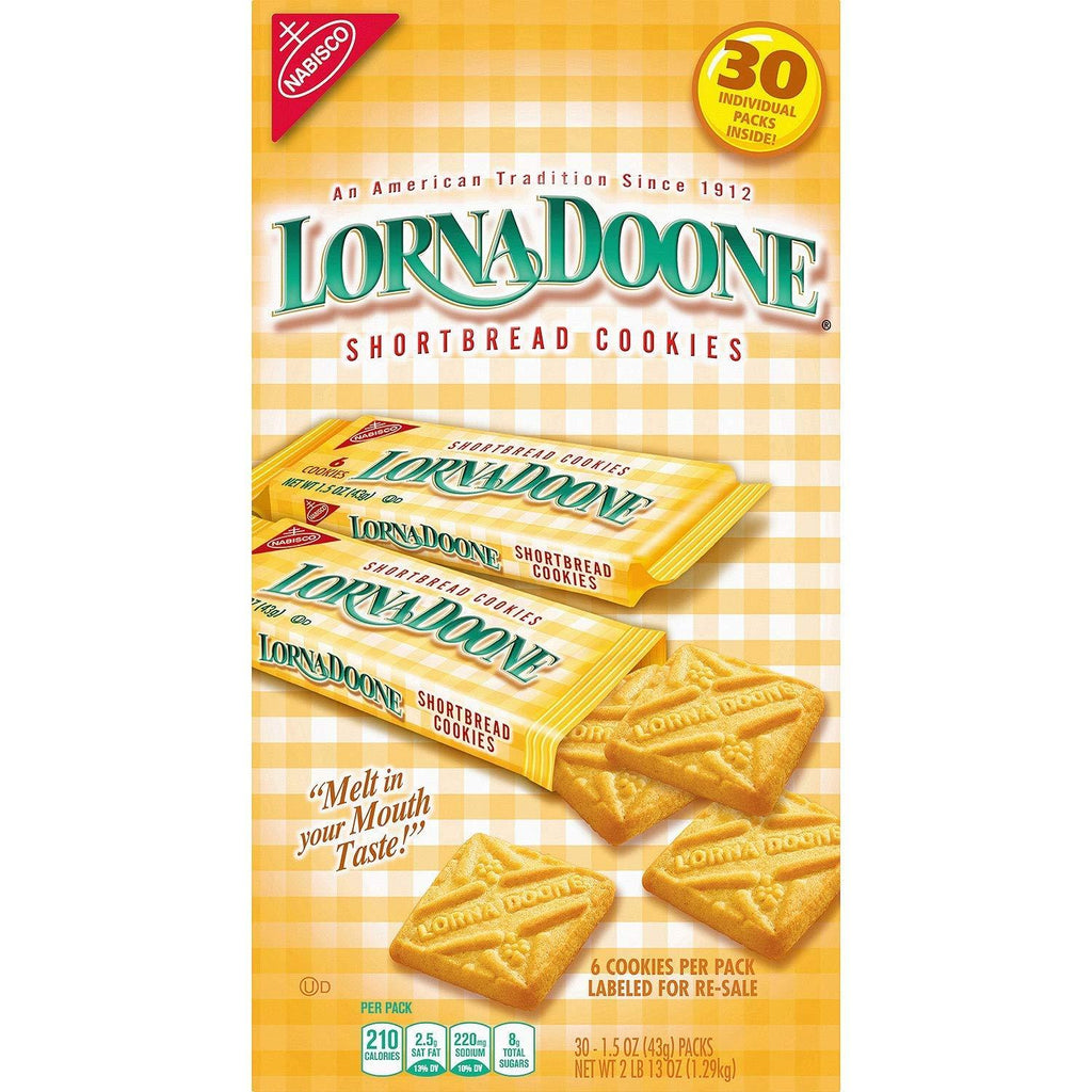 2 Packs Lorna Doone Shortbread Cookies (6 per Pk., 30 Pk.) 45 Oz Each Pack