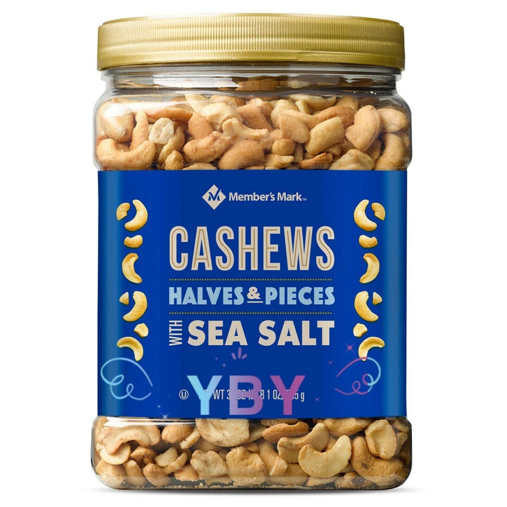 2 Packs Member&#039;S Mark Cashew Halves and Pieces with Sea Salt 33 OZ Each Pack