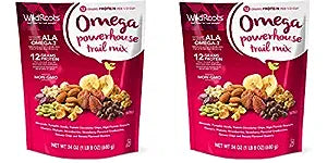 2 Packs Wildroots Omega Powerhouse Trail Mix 24 OZ Each Pack