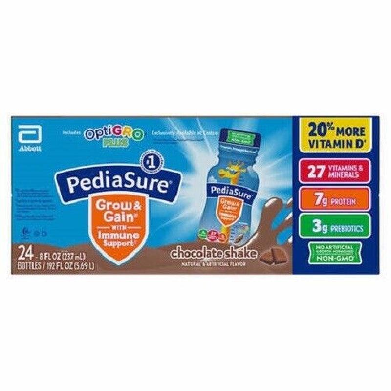 Chocolate Pediasure Optigro plus Kids Shake 8 Fl Oz 24-Count 27 Vitamins &amp; Min