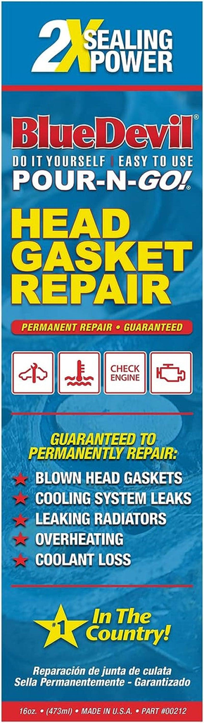 Bluedevil 00212 Head Gasket Repair - 16 Ounce