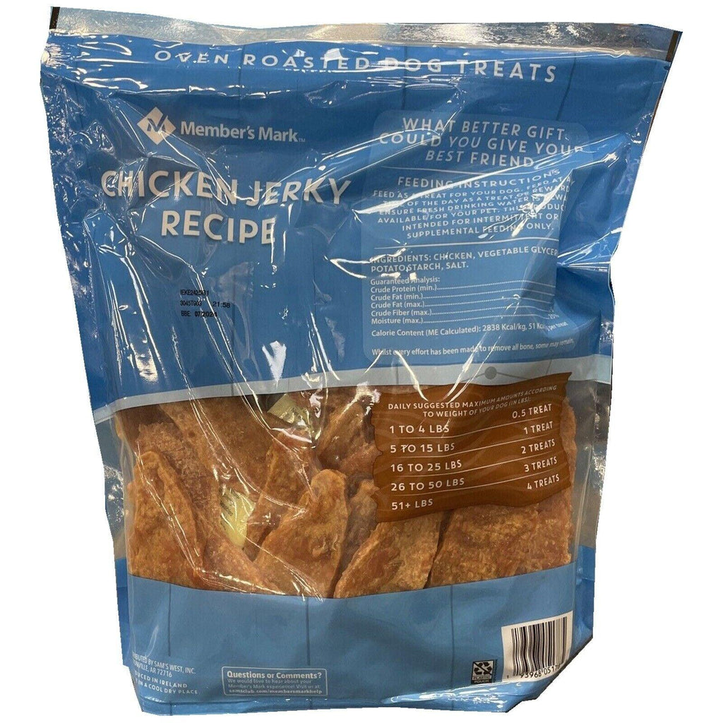 2 Packs Member&#039;S Mark Chicken Jerky Recipe Dog Treats - 48 Oz