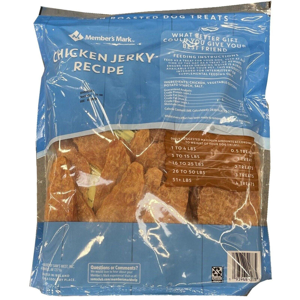 2 Packs Member&#039;S Mark Chicken Jerky Recipe Dog Treats - 48 Oz