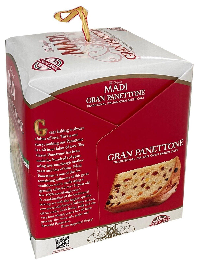 2 Packs Gran Panettone Original Madi Traditional Italian over Baked Cake 35.25Oz