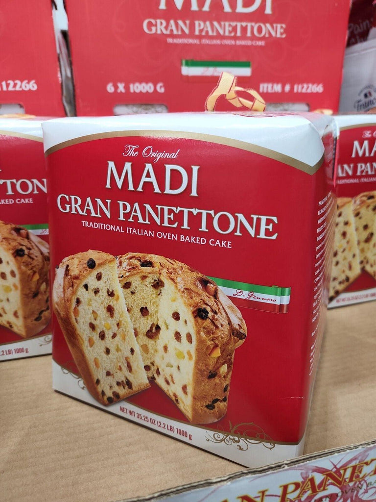 2 Packs Gran Panettone Original Madi Traditional Italian over Baked Cake 35.25Oz