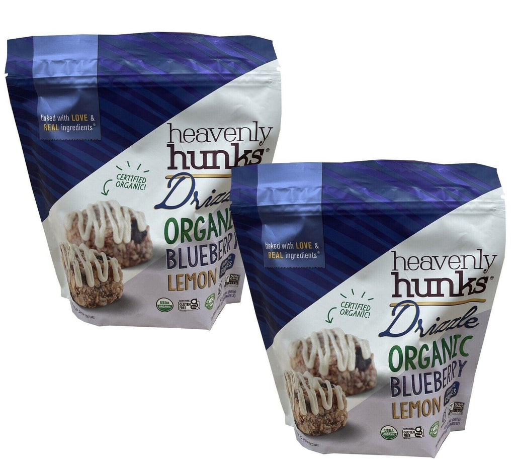 2 Packs E&amp;C&#039;S Heavenly Hunks Drizzle Organic Blueberry Lemon Gluten Free 20 Oz