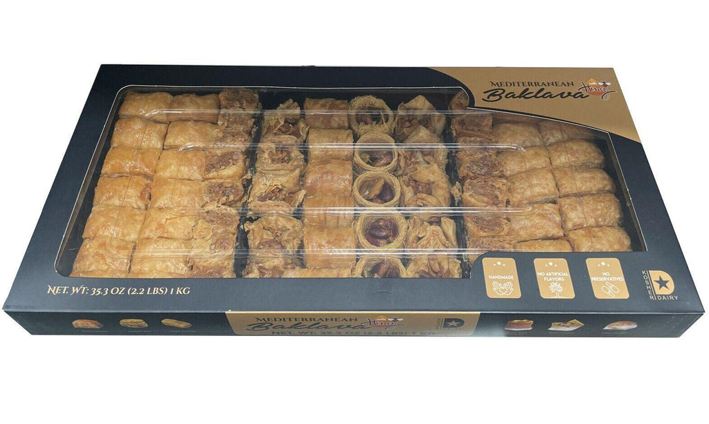 2 Packs MEDITERRANEAN BAKLAVA with HONEY NET 35.3 Oz