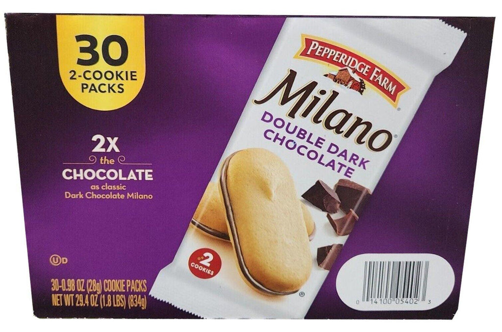 2 Packs Pepperidge Farms Milano Double Dark 30 CT