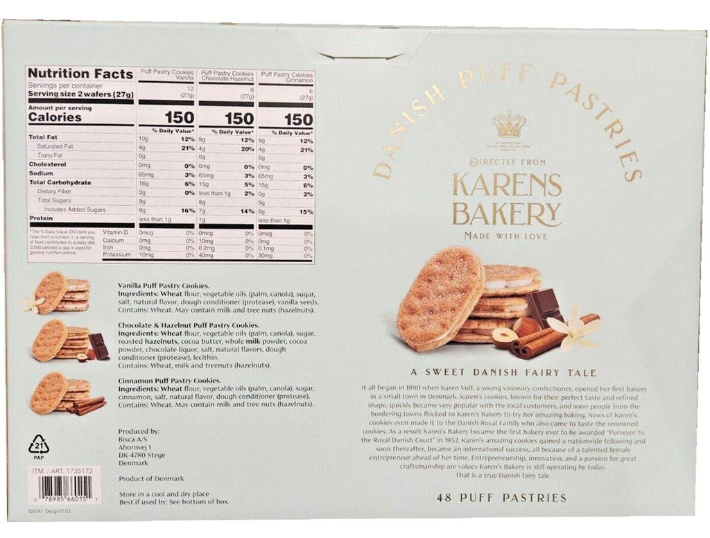 2 Packs Karens Bakery Danish Puff Pastries 22.5 OZ