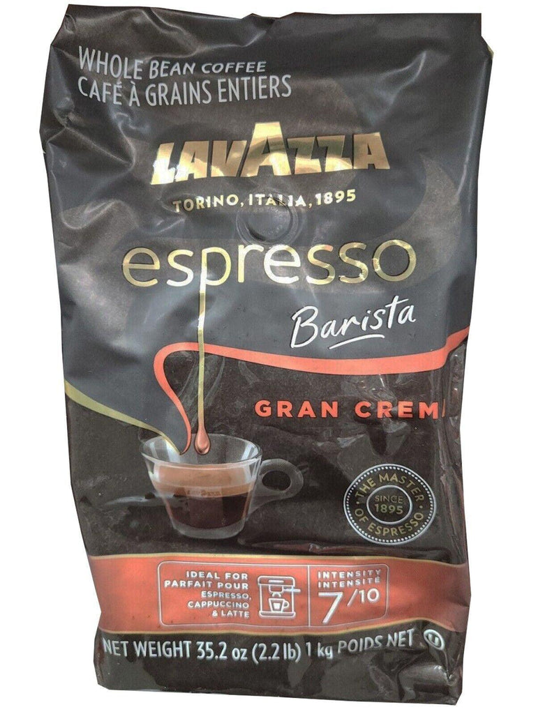 2 Packs Lavazza Espresso Barista Gran Crema Whole Bean Coffee Blend 2.2 Lb