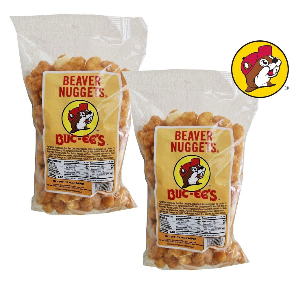 2 Bags of Original Buc-Ee&#039;S Beaver Nuggets Sweet Corn Puffed Snacks Texas (13Oz)