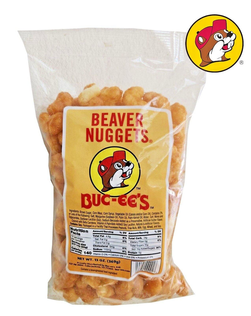 2 Bags of Original Buc-Ee&#039;S Beaver Nuggets Sweet Corn Puffed Snacks Texas (13Oz)