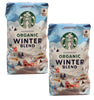 2 Packs Starbucks Organic Winter Blend 2.5 Lb Medium Roast Whole Bean Coffee