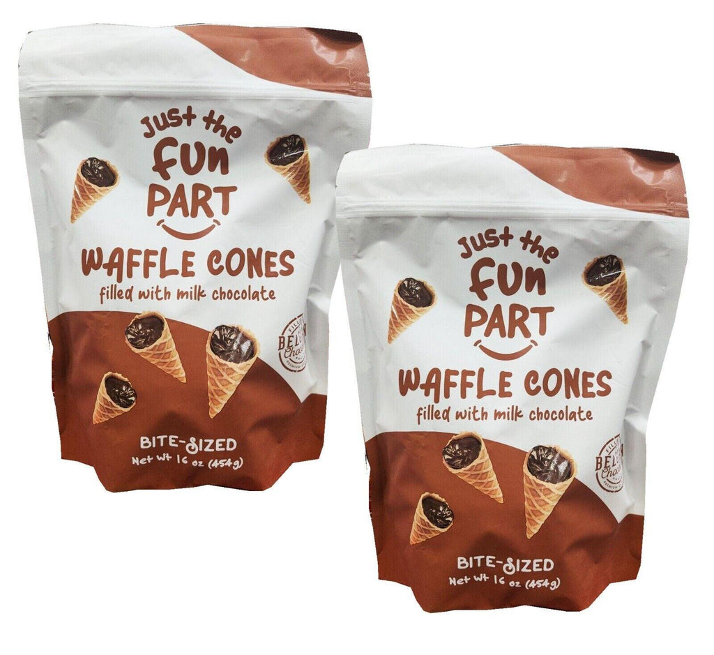 2 Packs Just the Fun Part Chocolate Filled Cones 16 OZ