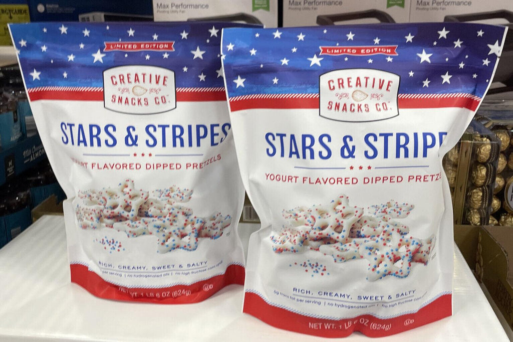 2 Packs Stars &amp; Stripes Yogurt Dipped Pretzels (22 Ounce)