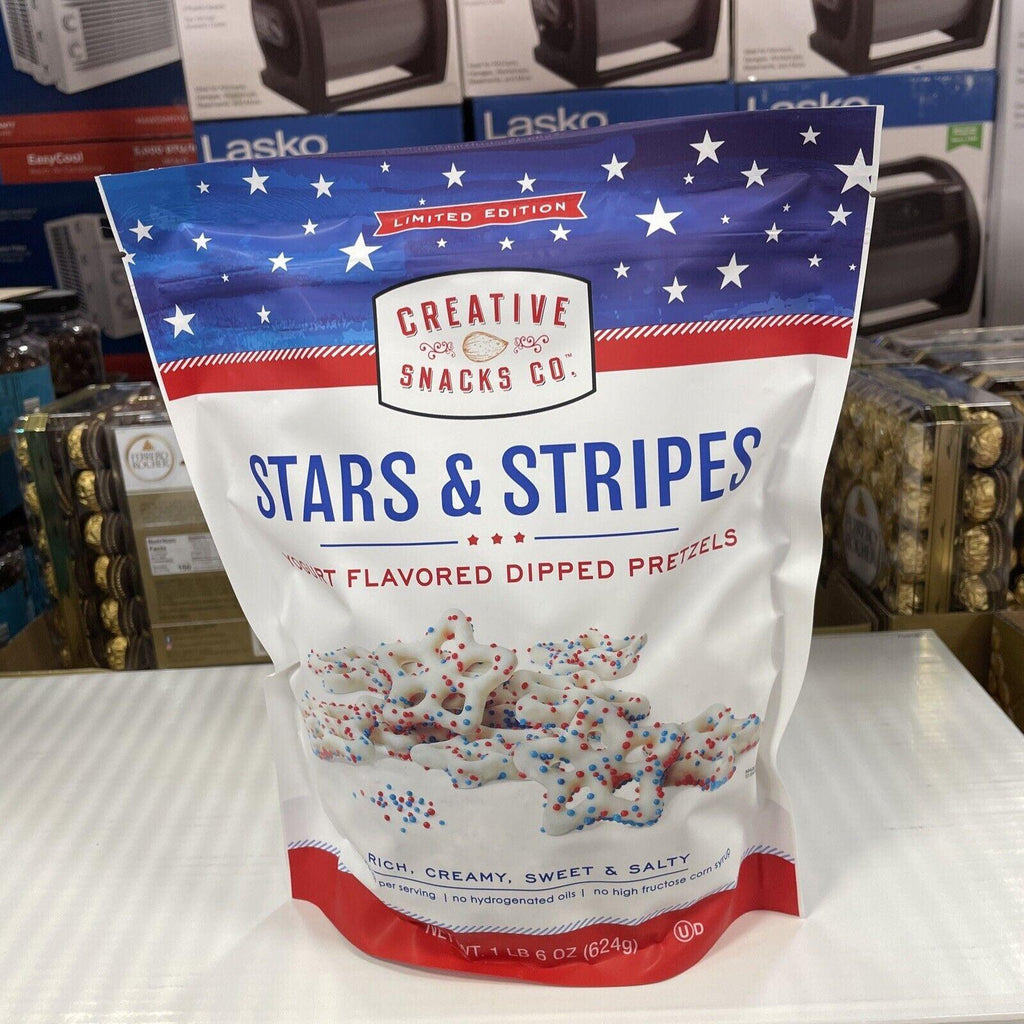 2 Packs Stars &amp; Stripes Yogurt Dipped Pretzels (22 Ounce)