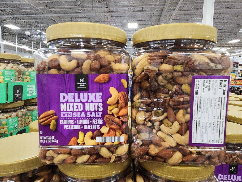 2X Member&#039;S Mark Mixed Nuts with Sea Salt - 34 OZ Each