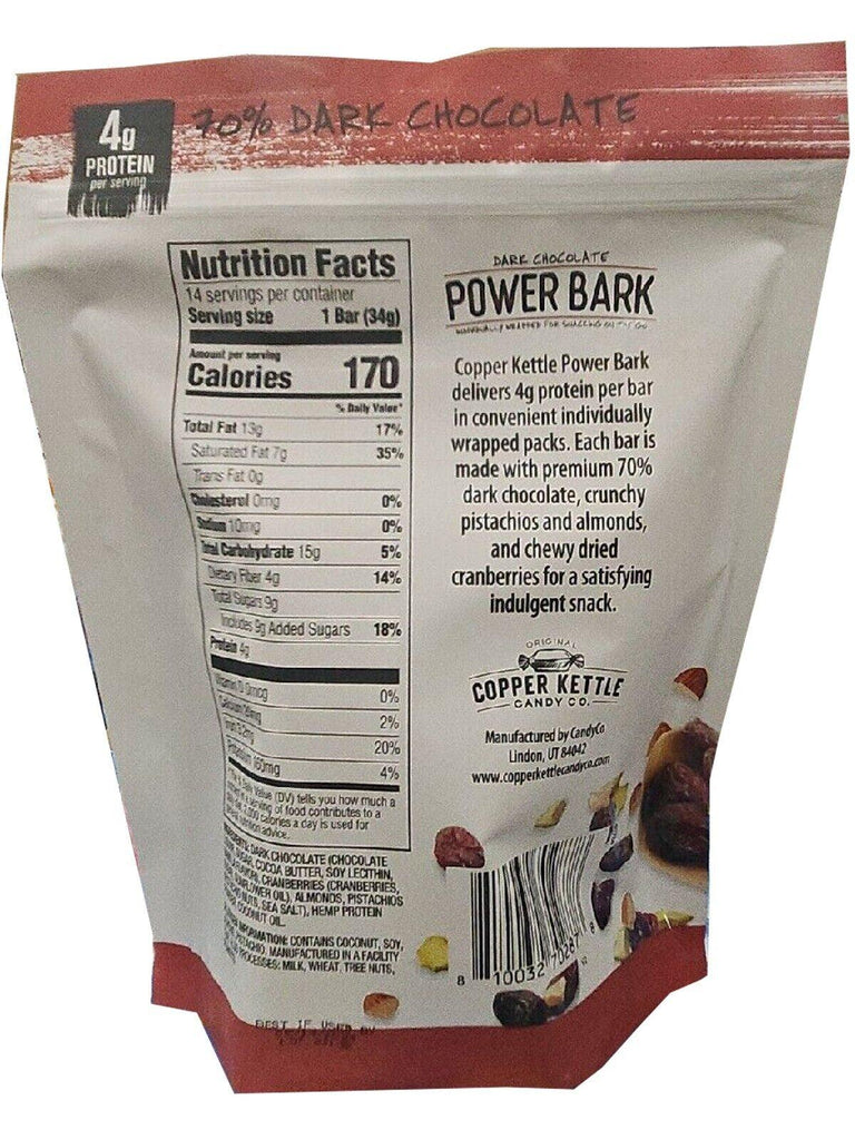 Dark Chocolate Power Bark Copper Kettle Candy 16.8 Oz., 14 Ct.