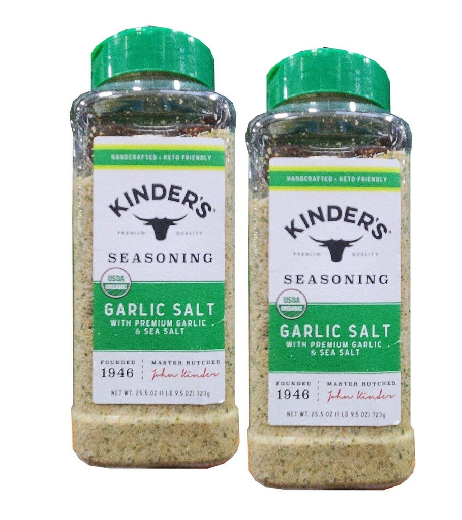 2 Packs Kinder&#039;S Organic Garlic Salt 25.5 OZ