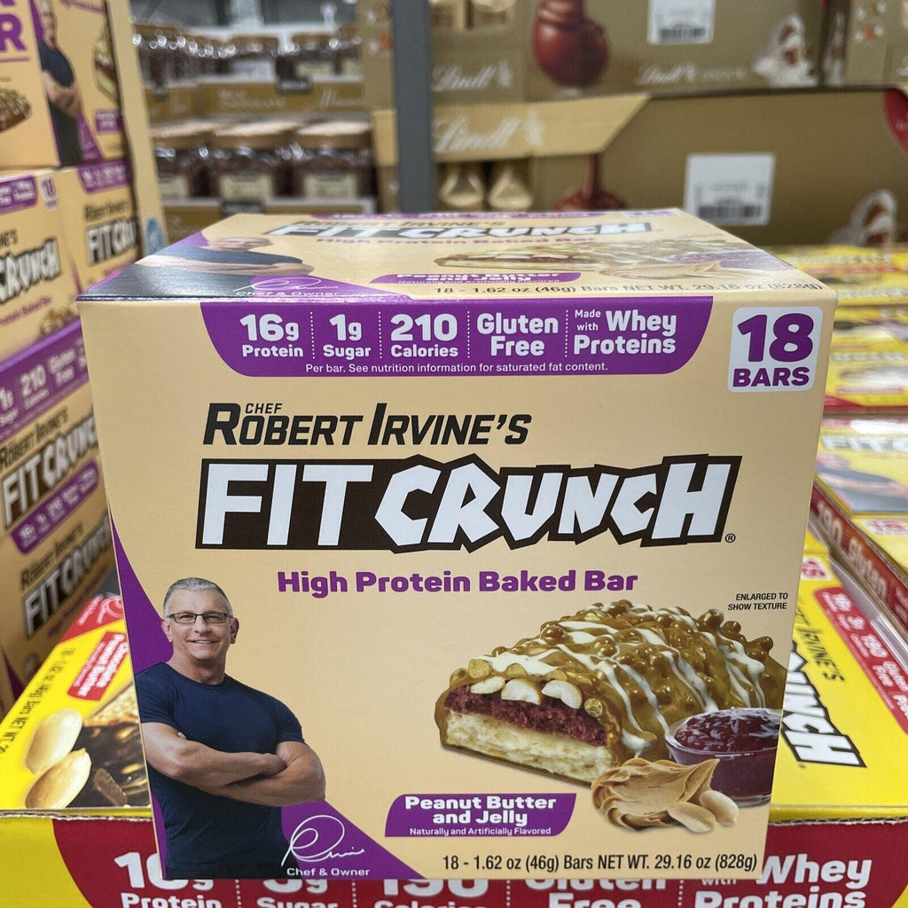 2 PACKS New FITCRUNCH Snack Size Protein Bars Designed by Robert Irvine, 6-Layer