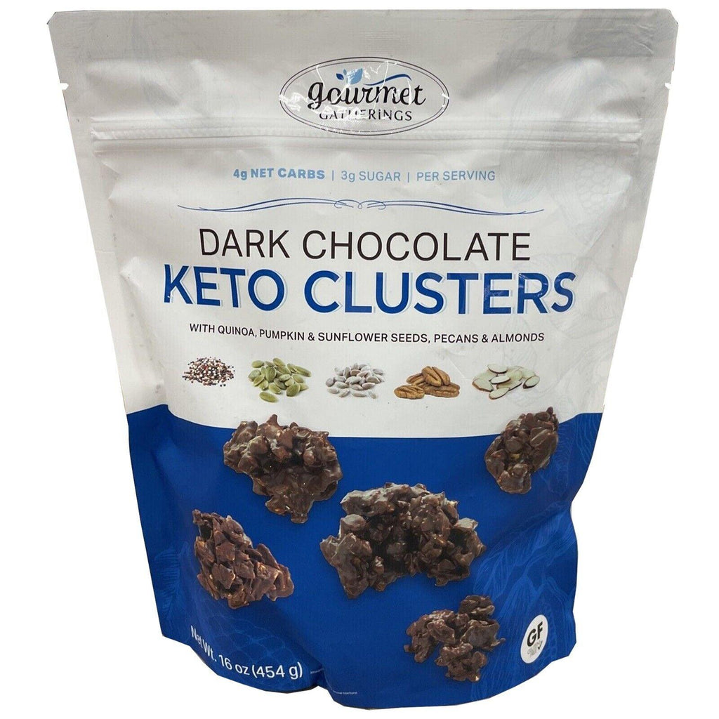 2 Packs Dark Chocolate Keto Clusters 16 Oz Gluten Free