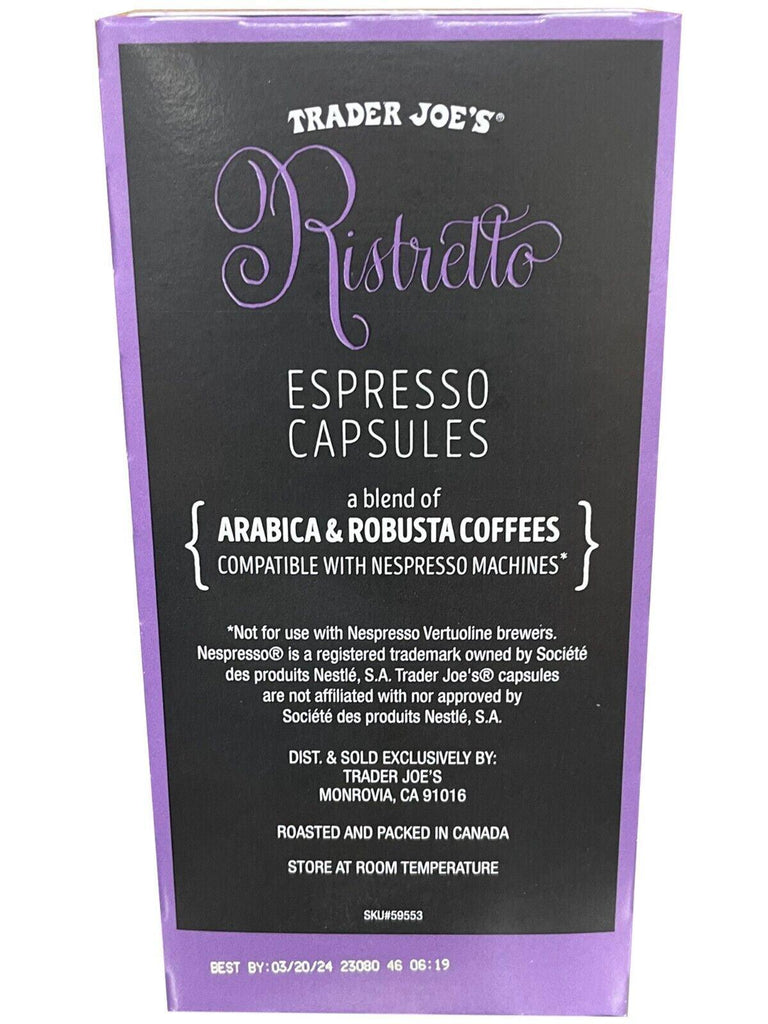 2 Packs Trader Joe&#039;S Ristretto Espresso Capsules - 20 Count Free Shipping!