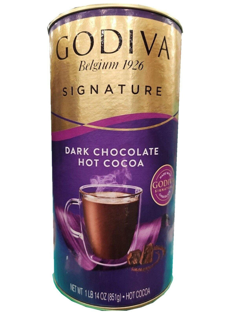 2 Packs Godiva Hot Chocolate Dark Chocolate 30 OZ